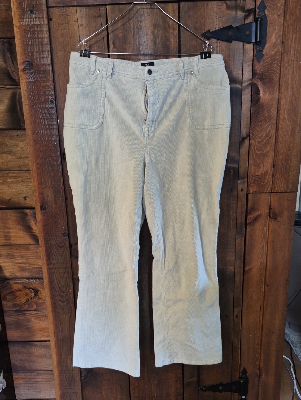 Bailey's Point Women's Light Cream Corduroy Jeans